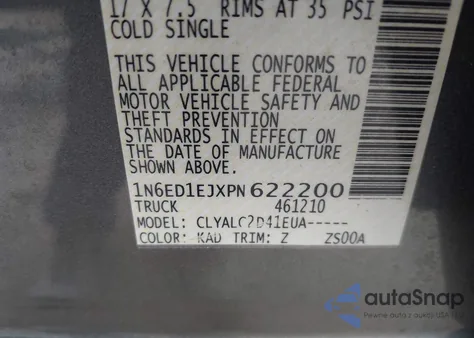 2023 Nissan Frontier Sv 4X2 из США, поврежденный, VIN 1N6ED1EJXPN622200